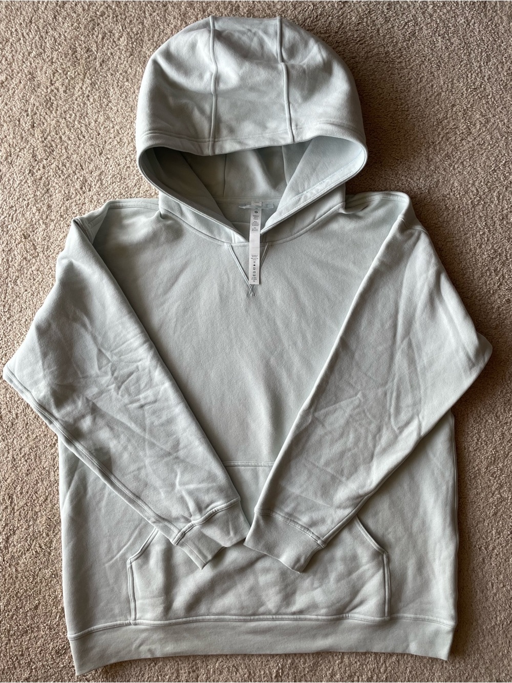 Lululemon Light Blue Pullover Hoodie Sweatshirt Women Size 18 Athleisure Cozy